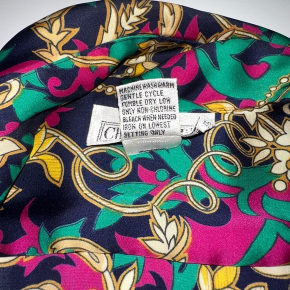 Vintage Christie & Jill Blouse Women Size 10 Button Up Long Sleeve Made in Korea - Picture 4 of 8